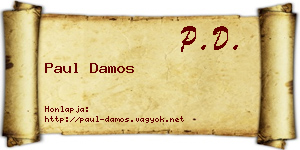 Paul Damos névjegykártya